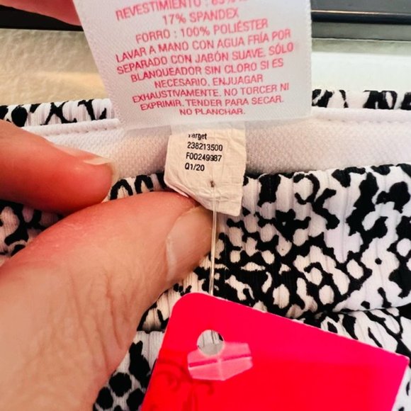 NWT Xhilaration Bikini Bottoms 14W Black & White Snakeskin Print High Waisted - Picture 5 of 6